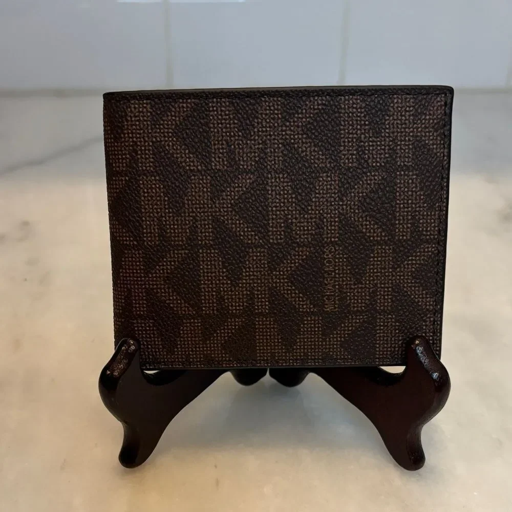 Michael Kors Wallet Leather Coated Canvas Signature Men's Slim Billfold Monogram